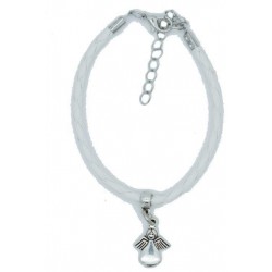 Bracciale bianco con  angelo