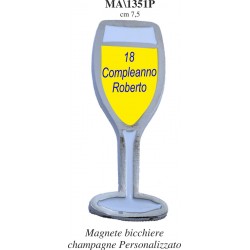 Magnete calice champagne personalizzato